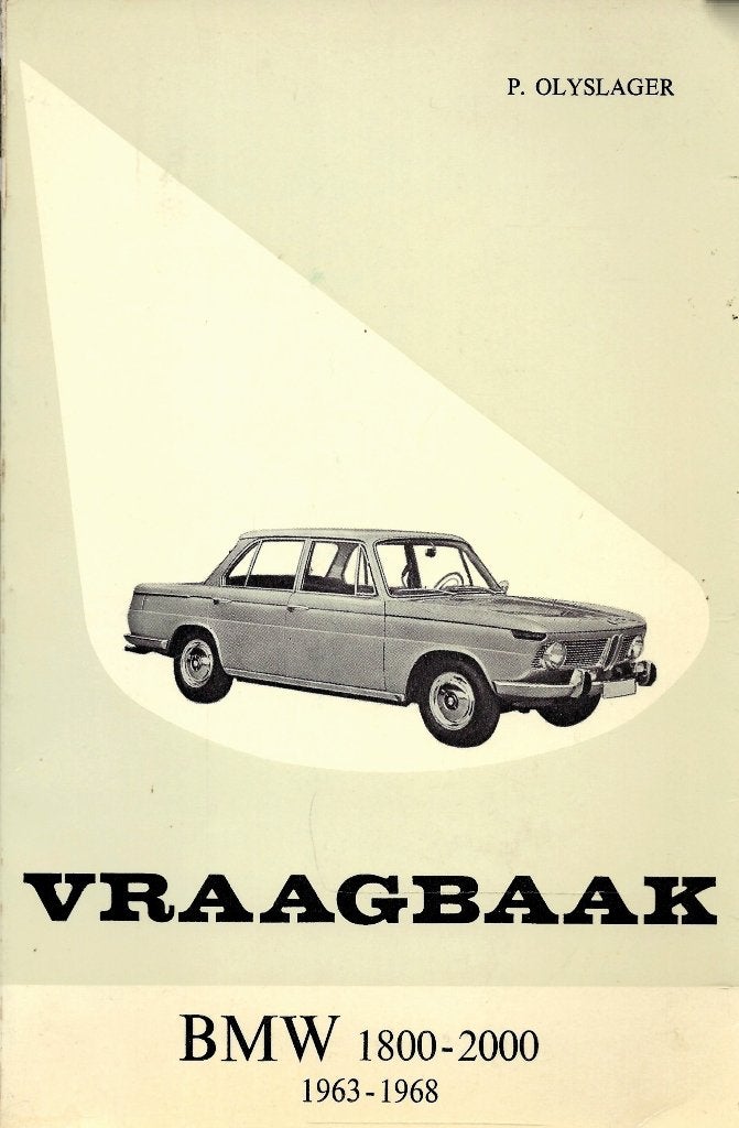 VRAAGBAAK BMW 1800 - 2000 1963 - 1968, Ophalen of Verzenden
