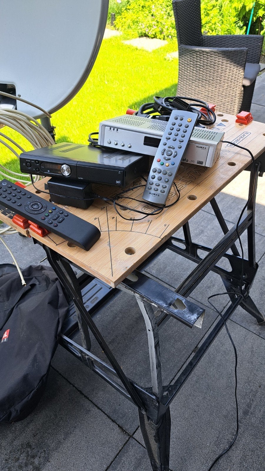 Complete Satelliet Set: Triax Schotel, Humax Ontvangers, Ophalen, Gebruikt