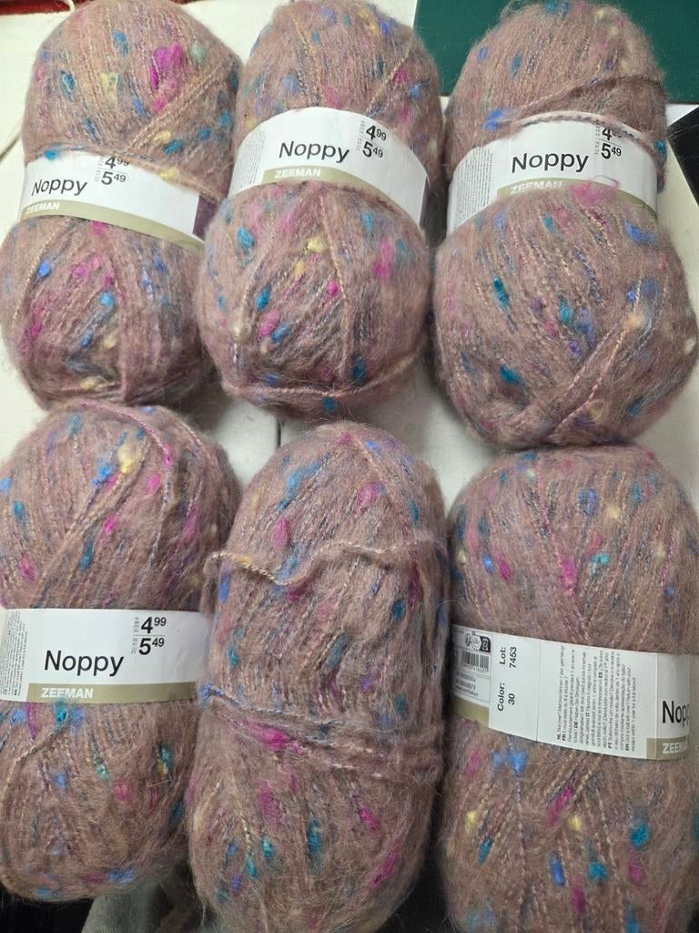Zolderopruiming 6 bol zeeman noppy 100 grams bollen nld 5/6, Ophalen of Verzenden, Nieuw, Breien of Haken, Wol of Garen