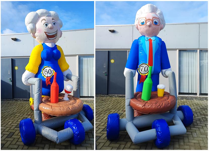 Grote opblaasbare verjaardagspop huren in Soest, Hobby en Vrije tijd, Ophalen, Zo goed als nieuw, Verjaardag