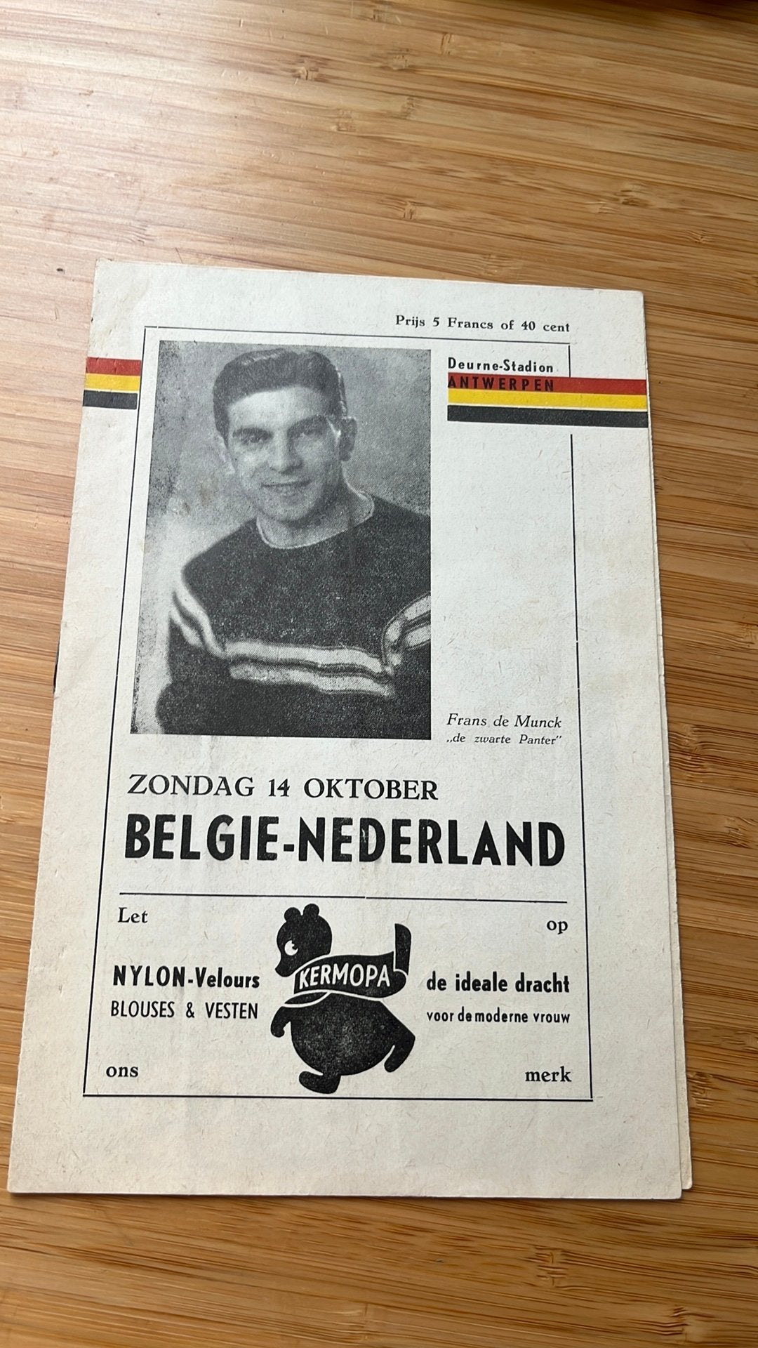 Programma boekje belgie nederland, Ophalen of Verzenden, Gebruikt, Overige binnenlandse clubs, Boek of Tijdschrift