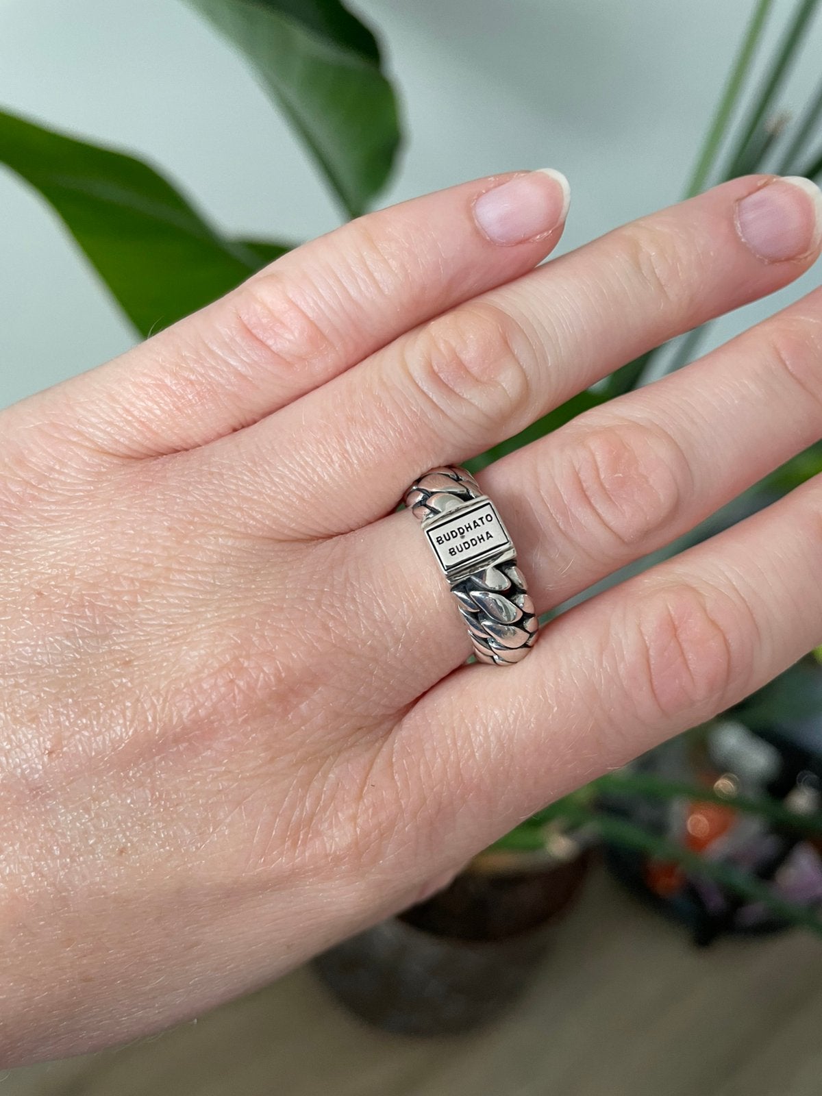 Buddha to buddha ring nieuw ben small maat 18, 18 tot 19, Nieuw, Ophalen of Verzenden, Dame of Heer