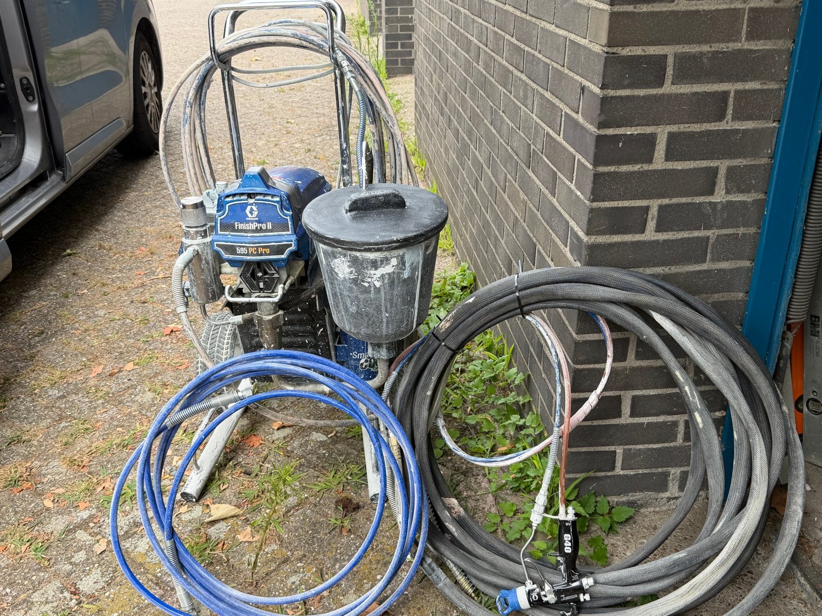 Graco 595 PC FinishPro 2 Airless Verfspuit Luchtondersteund., Ophalen, Gebruikt, Blauw, Verf