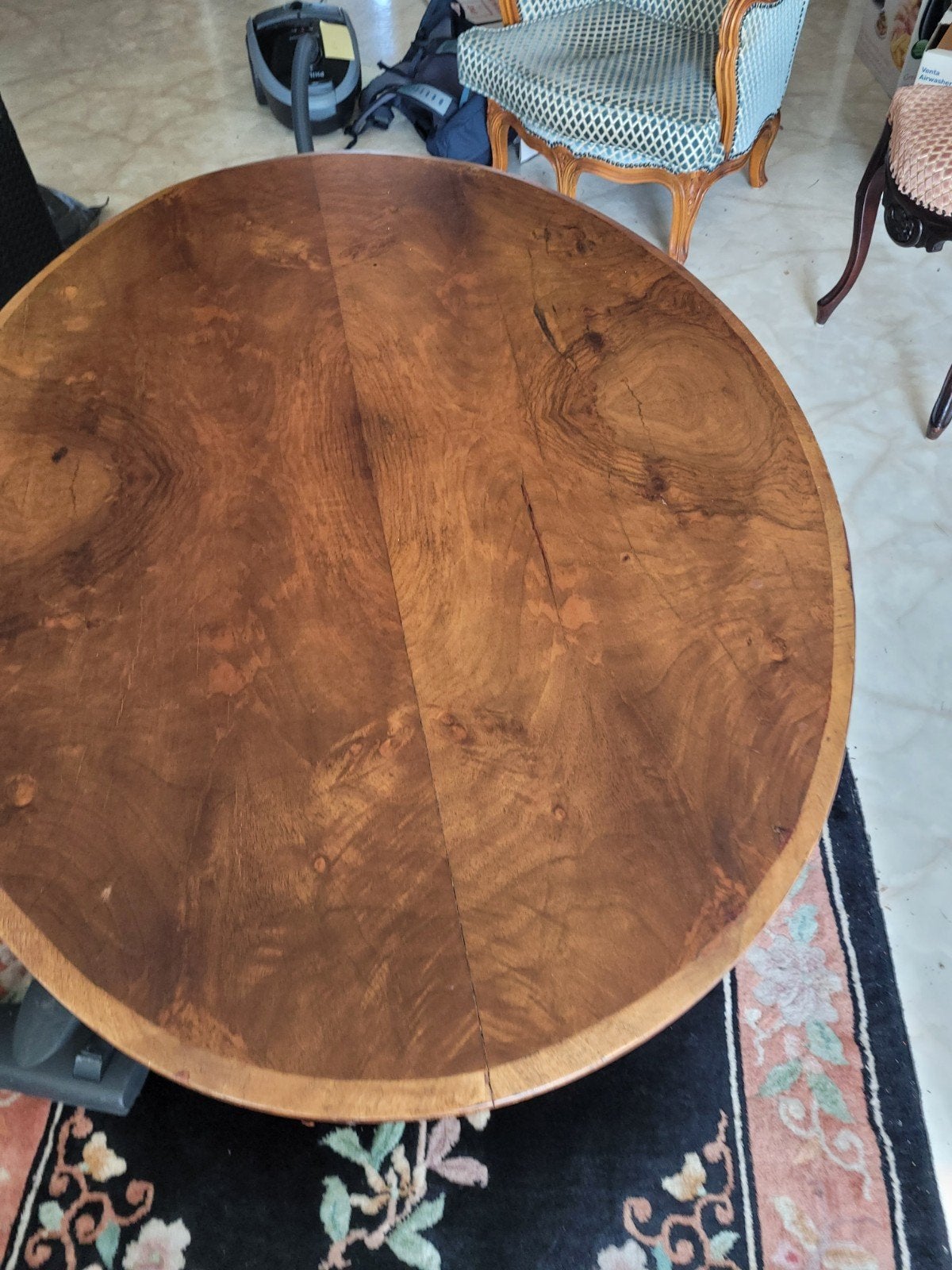 ovalen houten salontafel, Ophalen of Verzenden