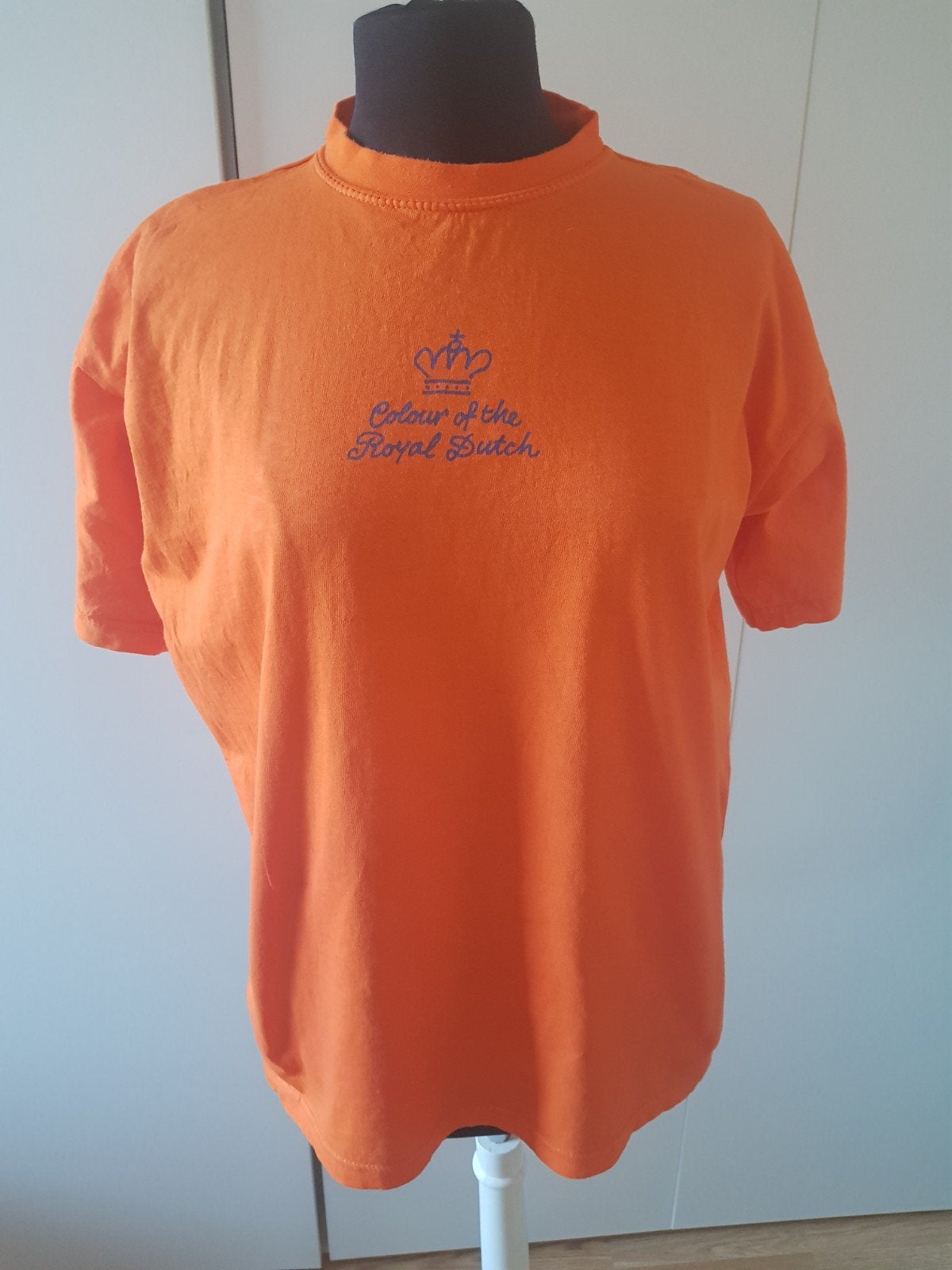 Oranje t-shirt 'Colour of the Royal Dutch' – maat L, Ophalen of Verzenden, Maat 46/48 (XL) of groter, Oranje, Korte mouw