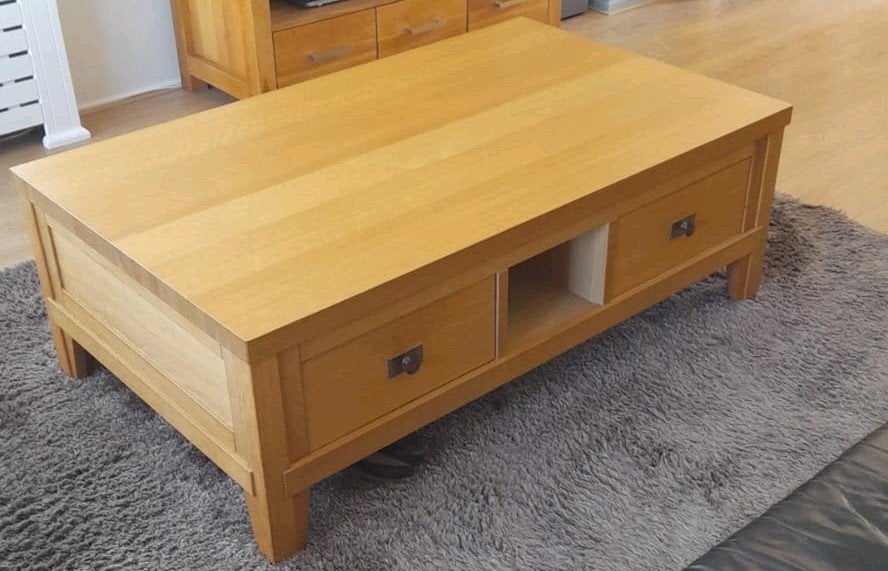 Eiken salontafel 125 x 75cm, Huis en Inrichting, Tafels | Salontafels, Ophalen, 100 tot 150 cm, 50 tot 100 cm, Zo goed als nieuw