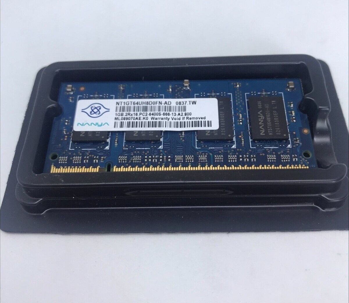 Nanya 1GB DDR2 Laptop RAM PC2-6400S NT1G64UH8D0FN-AD, Ophalen of Verzenden, DDR2, Laptop, Gebruikt