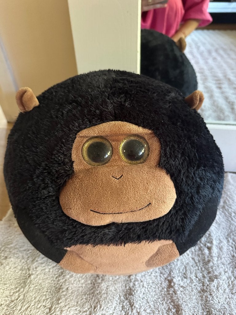 Ty Beanie Boo 30 cm rond, Ophalen of Verzenden, Zo goed als nieuw, Middelgroot (20 tot 80 cm), Aap