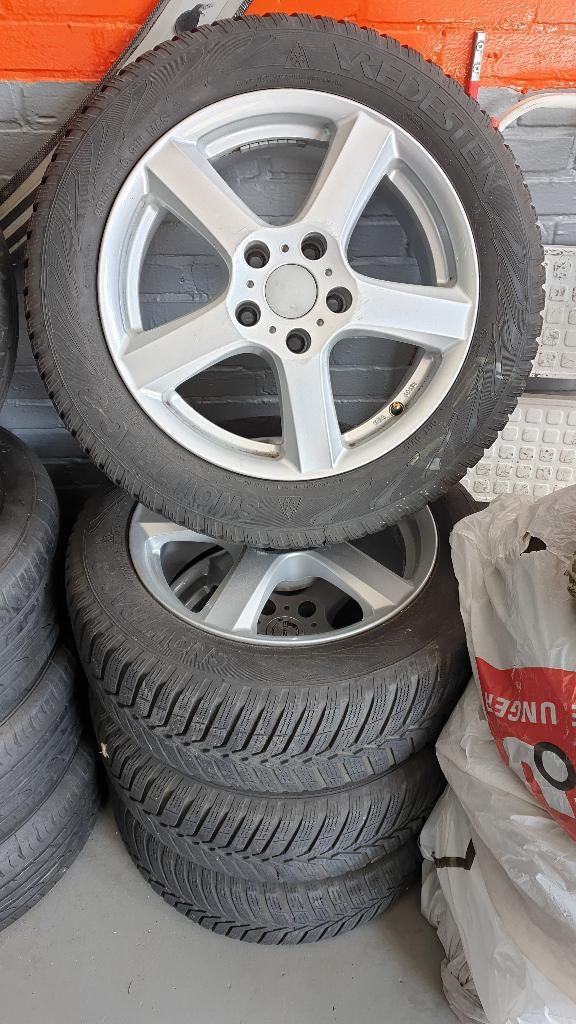 5x112 set velgen met winterbanden 205 55 16, Auto-onderdelen, Banden en Velgen, Ophalen, Gebruikt, 16 inch, Banden en Velgen