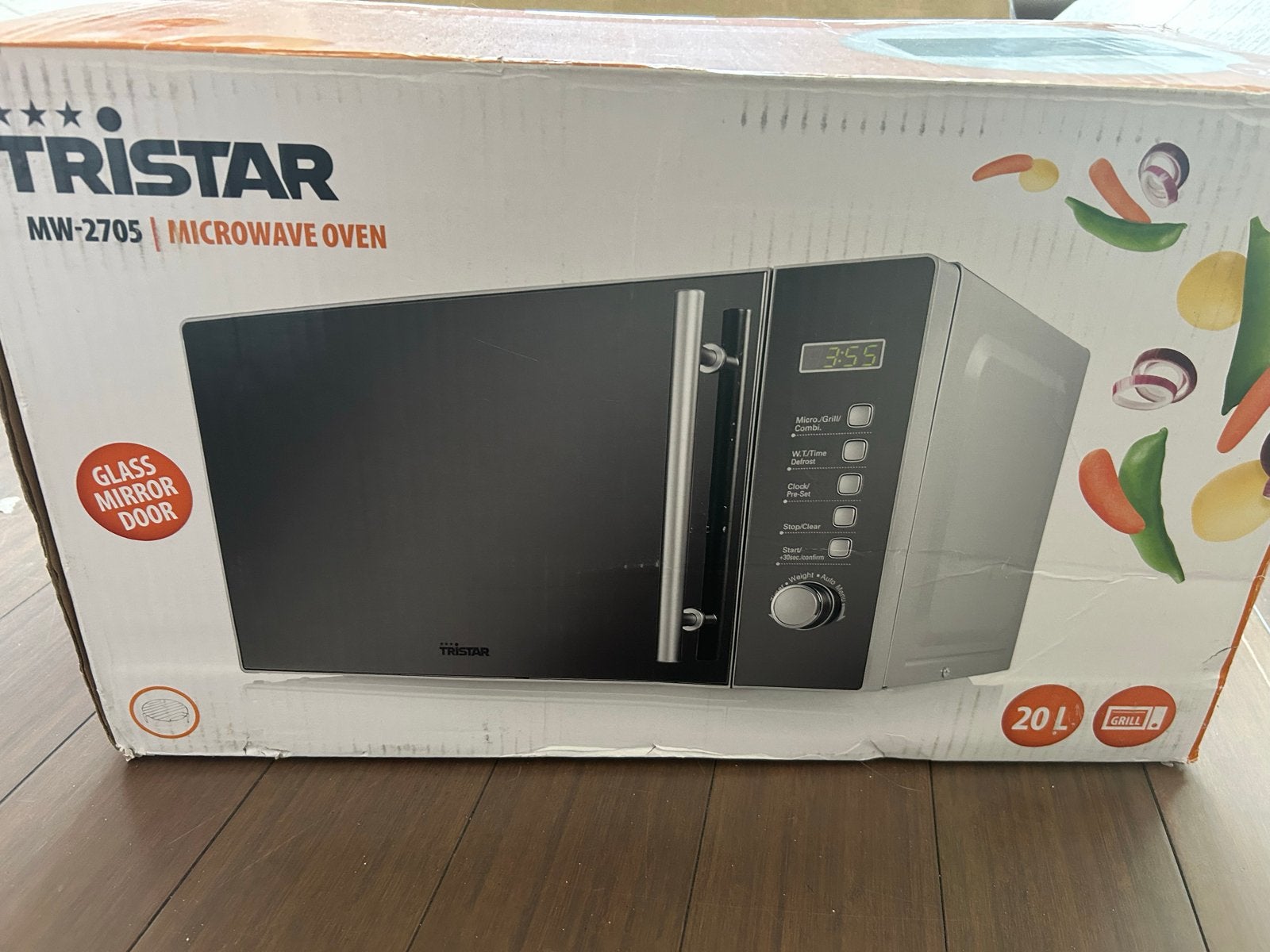 Tristar MW-2705 Magnetron met Grillfunctie - 20L, Witgoed en Apparatuur, Magnetrons, Ophalen, Minder dan 45 cm, Grill, Draaiplateau