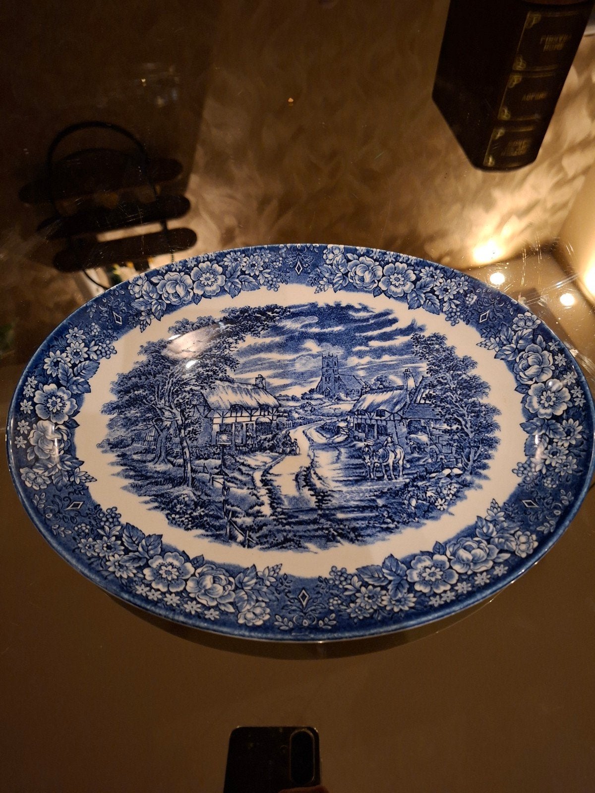 Engelse ovale serveerschaal - Grindley Staffordshire "Countr, Antiek en Kunst, Antiek | Servies compleet, Ophalen of Verzenden