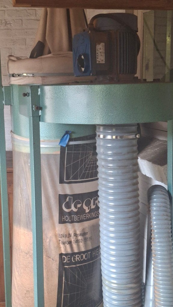Professionele houtafzuiginstallatie+ slangen-set 380v, Ophalen, Gebruikt