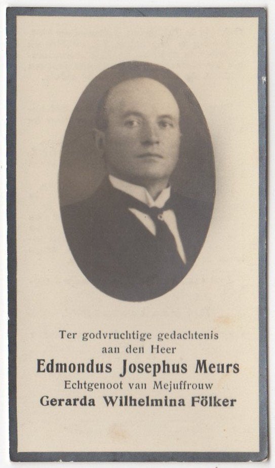 Edmondus J. Meurs 1879 Philippine + 1935 Vlissingen, 55 jaar, Verzenden