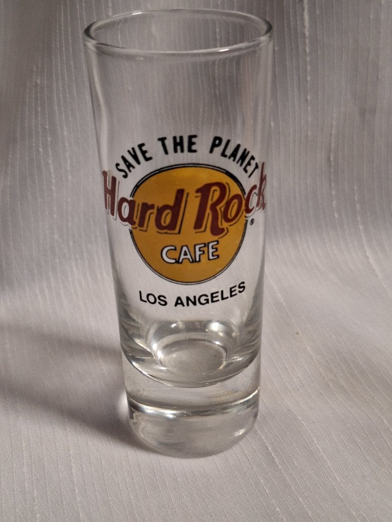 HARD ROCK CAFE Los Angeles glaasje, Ophalen of Verzenden, Zo goed als nieuw, Borrel- of Shotglas