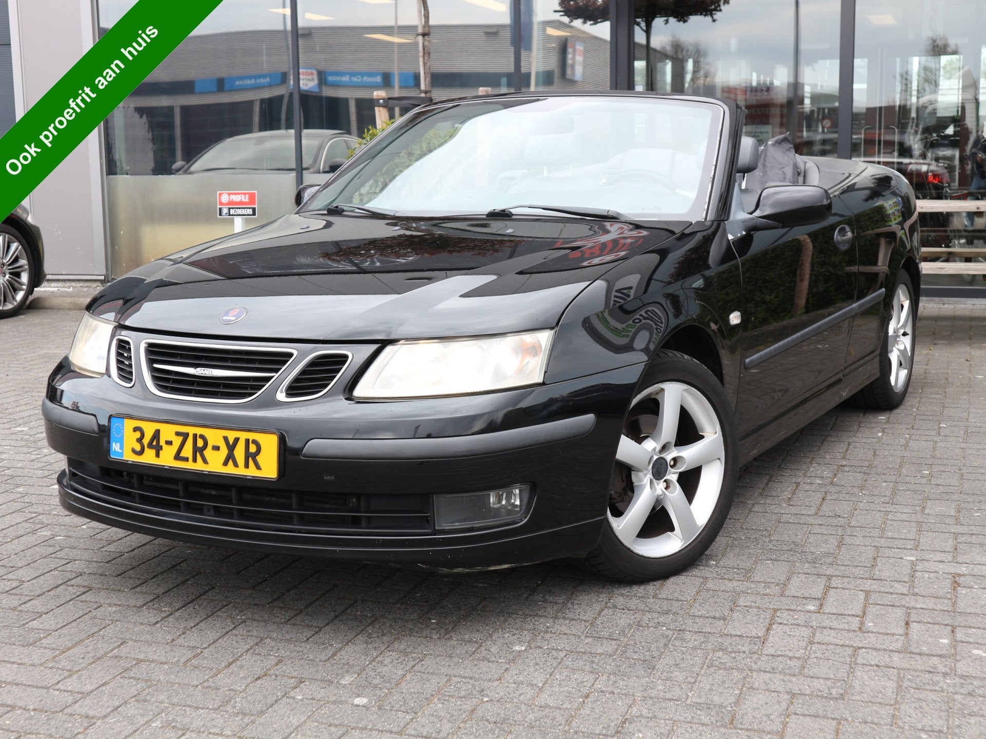 Saab 9-3 Cabrio 2.0t Vector AUTOMAAT CLIMA CRUISE (bj 2003), Auto's, Gebruikt, Zwart, 4 cilinders, Cabriolet