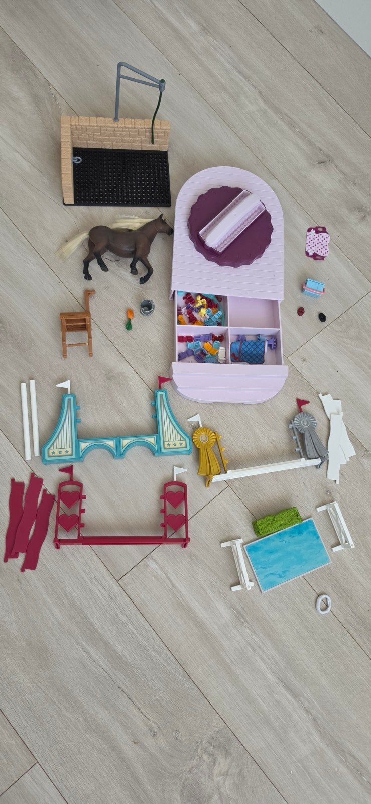 Schleich paarden speelset met accessoires, Ophalen of Verzenden, Gebruikt, Jongen of Meisje