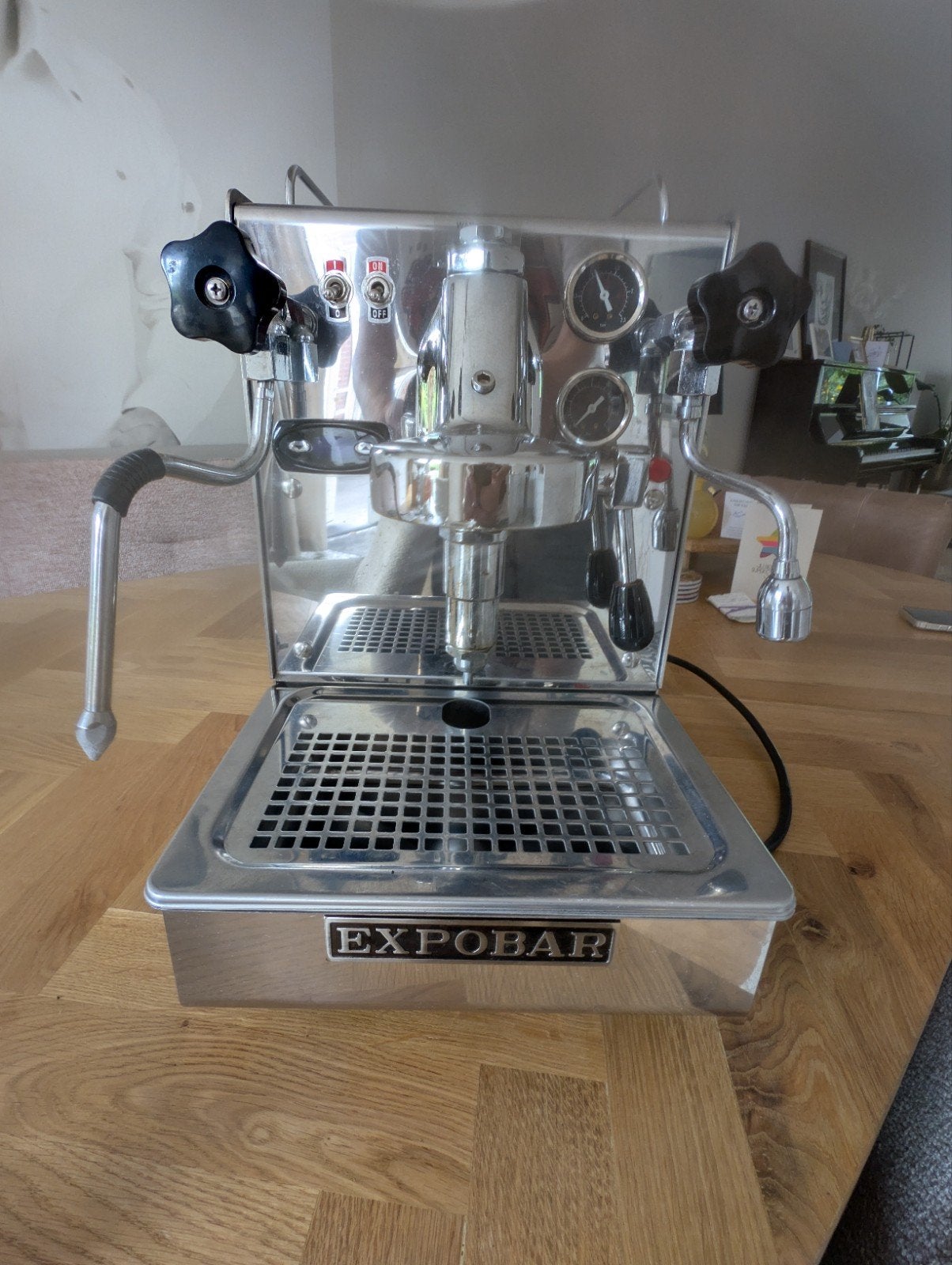 Expobar Brewtus IV Dual Boiler E61 PID espressomachine, Ophalen, Gebruikt, Espresso apparaat, Stoompijpje