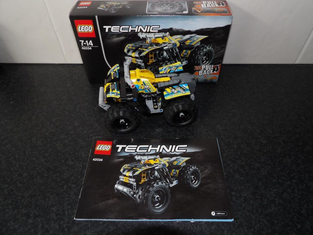 Als nieuw Lego Technic 42034 Quad moter (pull back moter) in, Compleet, Lego, Ophalen of Verzenden, Zo goed als nieuw