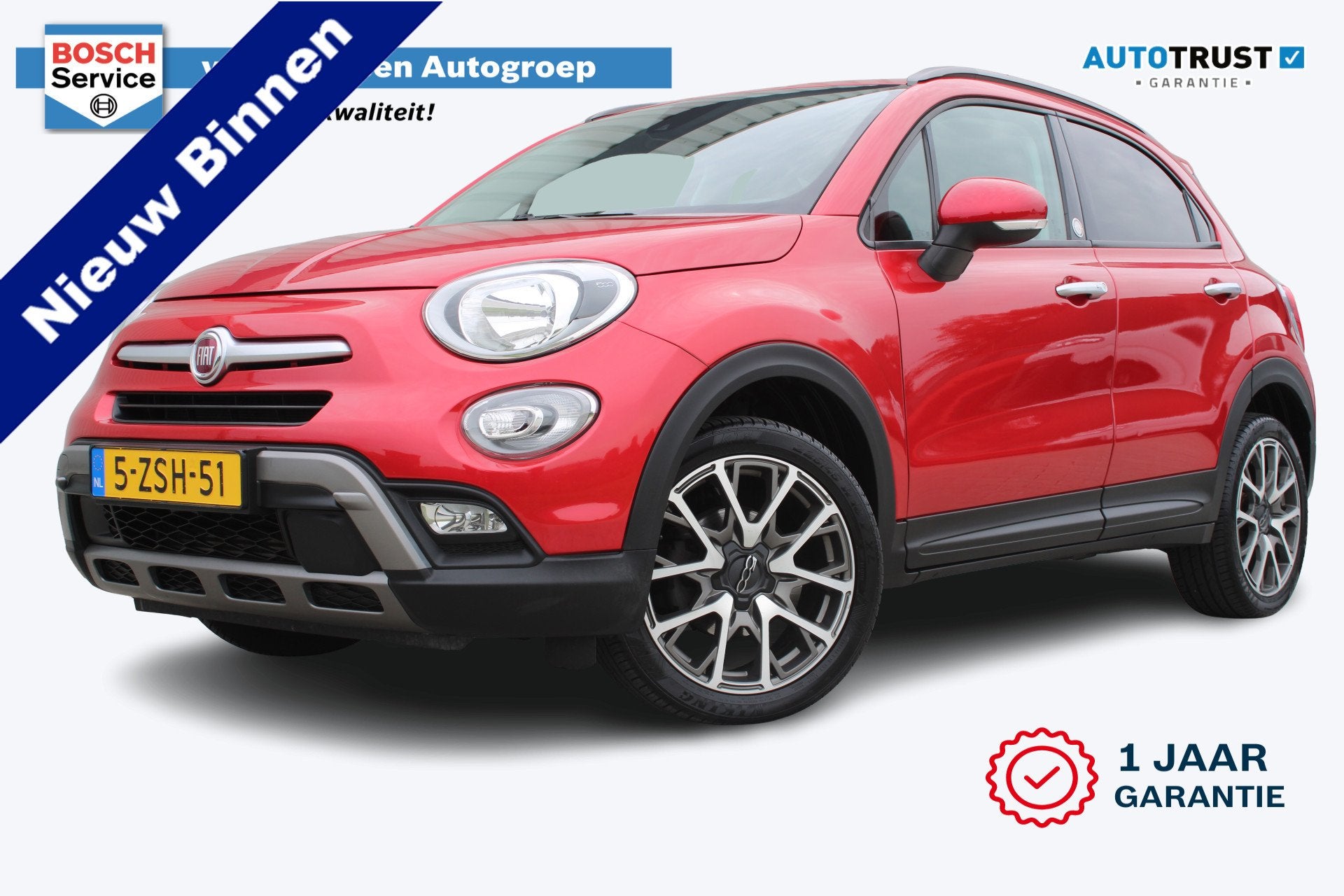Fiat 500X Cross 1.4 Turbo MultiAir Cross | Incl. 12 maanden, Auto's, Fiat, Voorwielaandrijving, 12 maanden, Gebruikt, 4 cilinders