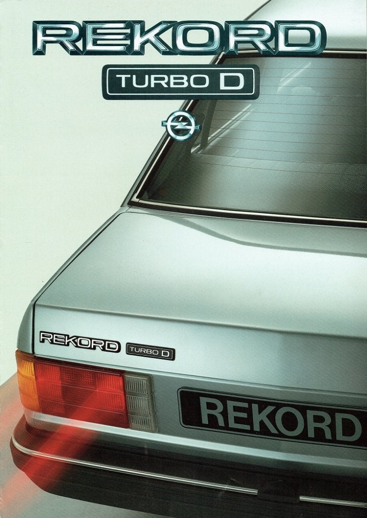 Folder Opel Rekord Turbo D (1984), Verzenden, Gelezen, Opel