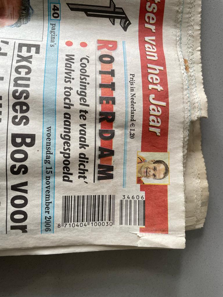 De Telegraaf - Woensdag 15 november 2006, Boeken, Tijdschriften en Kranten, Gelezen, Krant, Ophalen of Verzenden