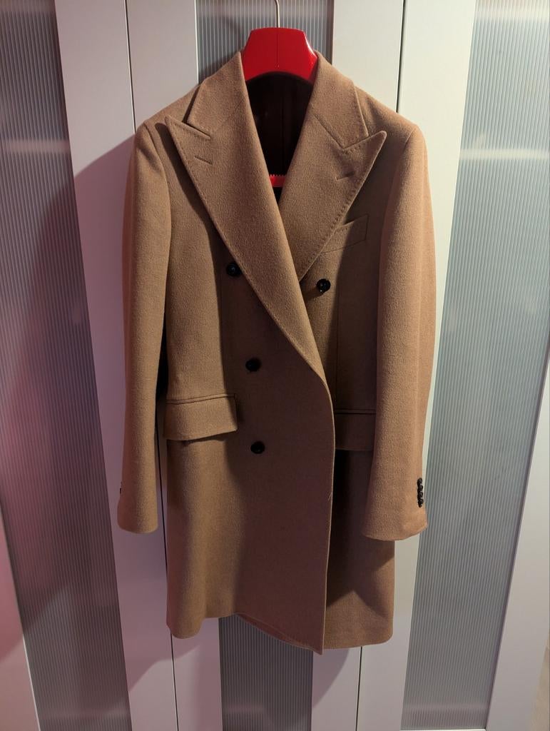 Suitsupply overcoat (maat 46, baby camel), Kleding | Heren, Bruin, Ophalen of Verzenden, Zo goed als nieuw, Maat 46 (S) of kleiner