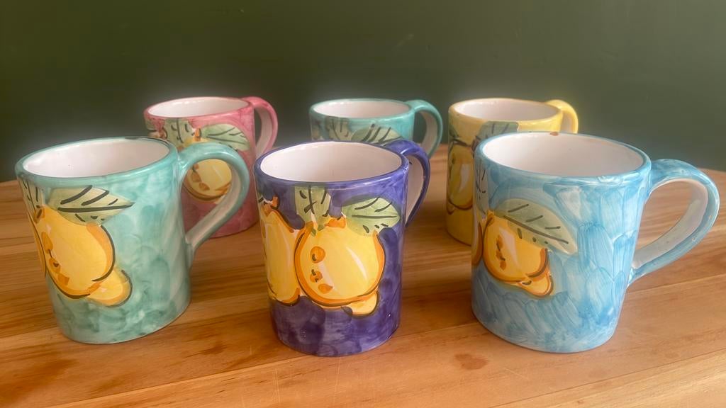 Handpainted Original Vietri mugs, Ophalen of Verzenden