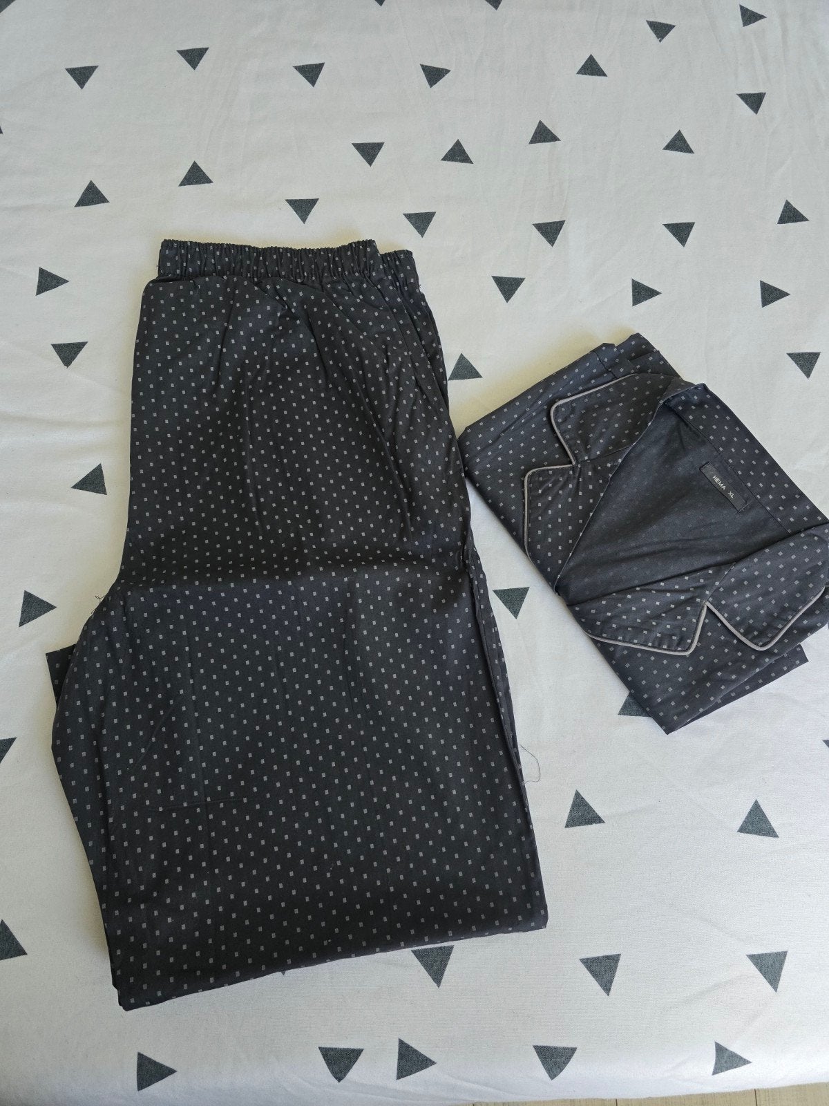 Hema Pyjama Zwart met Witte Stippen Maat XL, Hema, Ophalen of Verzenden, Nieuw, Maat 46/48 (XL) of groter