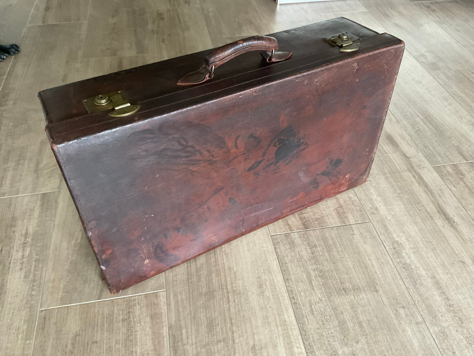 Vintage Leren Reiskoffer - Uniek en Bereisd, Ophalen