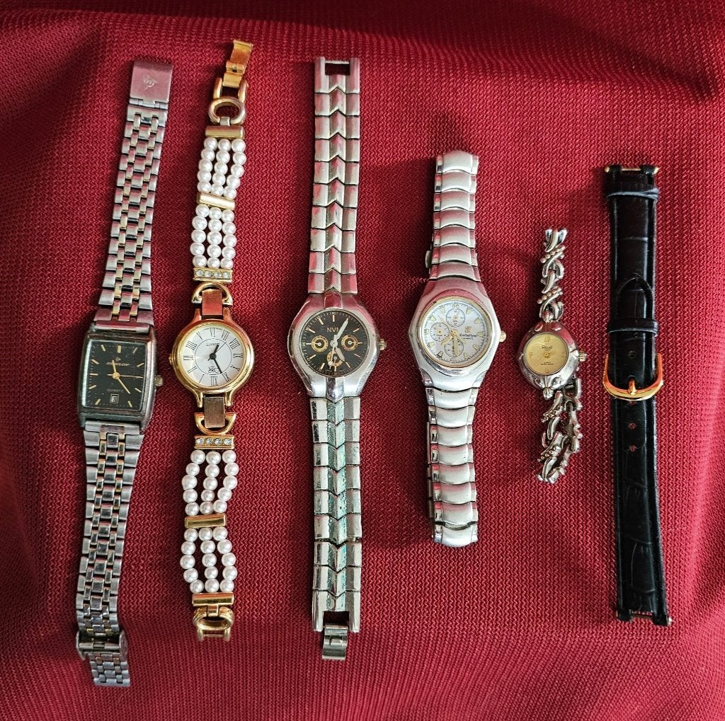 5x horloge 1 x horloge bandje, Sieraden, Tassen en Uiterlijk, Horloges | Heren, Verzenden, Zo goed als nieuw, Overige merken