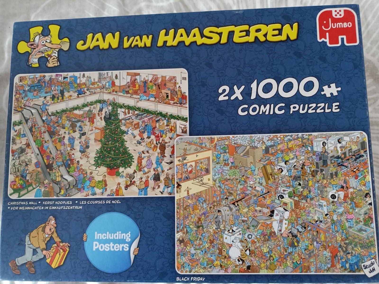 JAN VAN HAASTEREN PUZZEL 2*1000 STUKJES, Ophalen of Verzenden, 500 t/m 1500 stukjes, Zo goed als nieuw