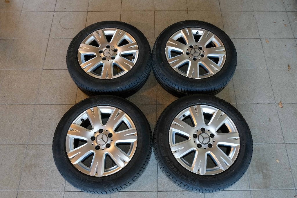 Mercedes-C Pristix velgen met Michelin banden W204, Auto-onderdelen, Banden en Velgen, Ophalen, Gebruikt, 16 inch, Banden en Velgen