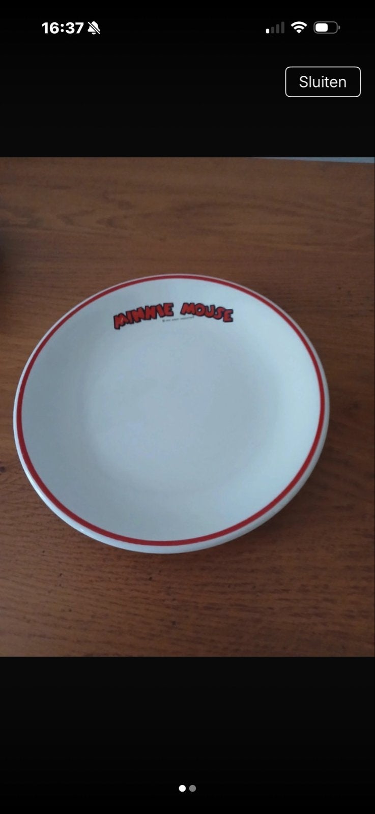 Minnie Mouse bord van Pagnossin Ironstone, Treviso Italy, Huis en Inrichting, Keuken | Servies, Gebruikt, Overige merken, Keramiek