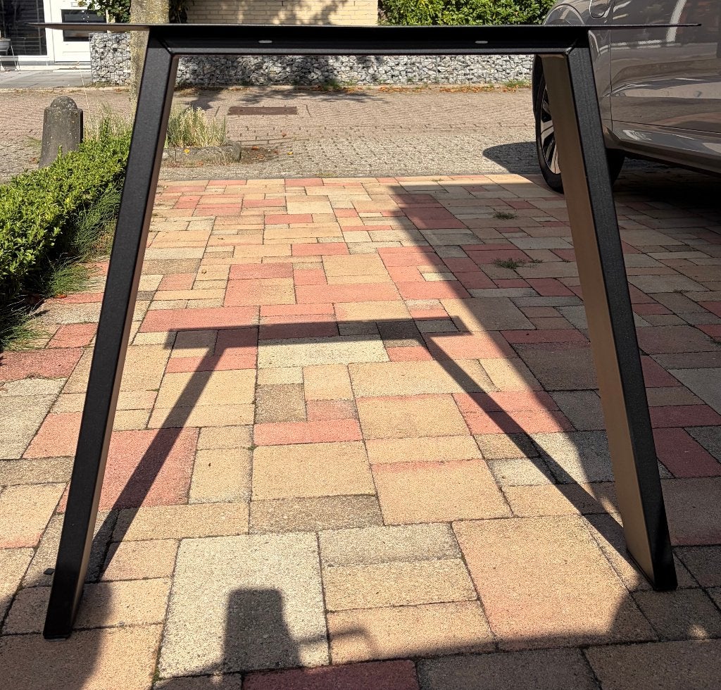 Zwarte stalen tafelpoten, Ophalen, Tafelpoot, 50 tot 100 cm, 50 tot 100 cm