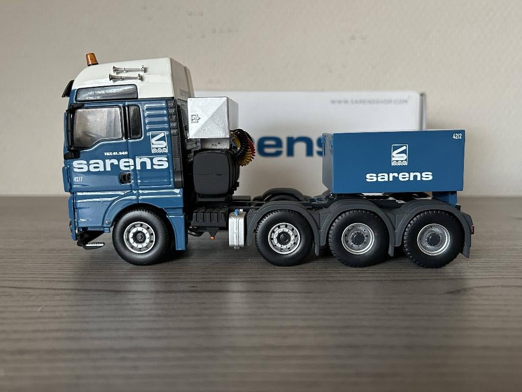 Sarens MAN TGX XXL 8x4 with ballastbox  Tekno 1/50, Verzenden, Gebruikt, Bus of Vrachtwagen, Tekno