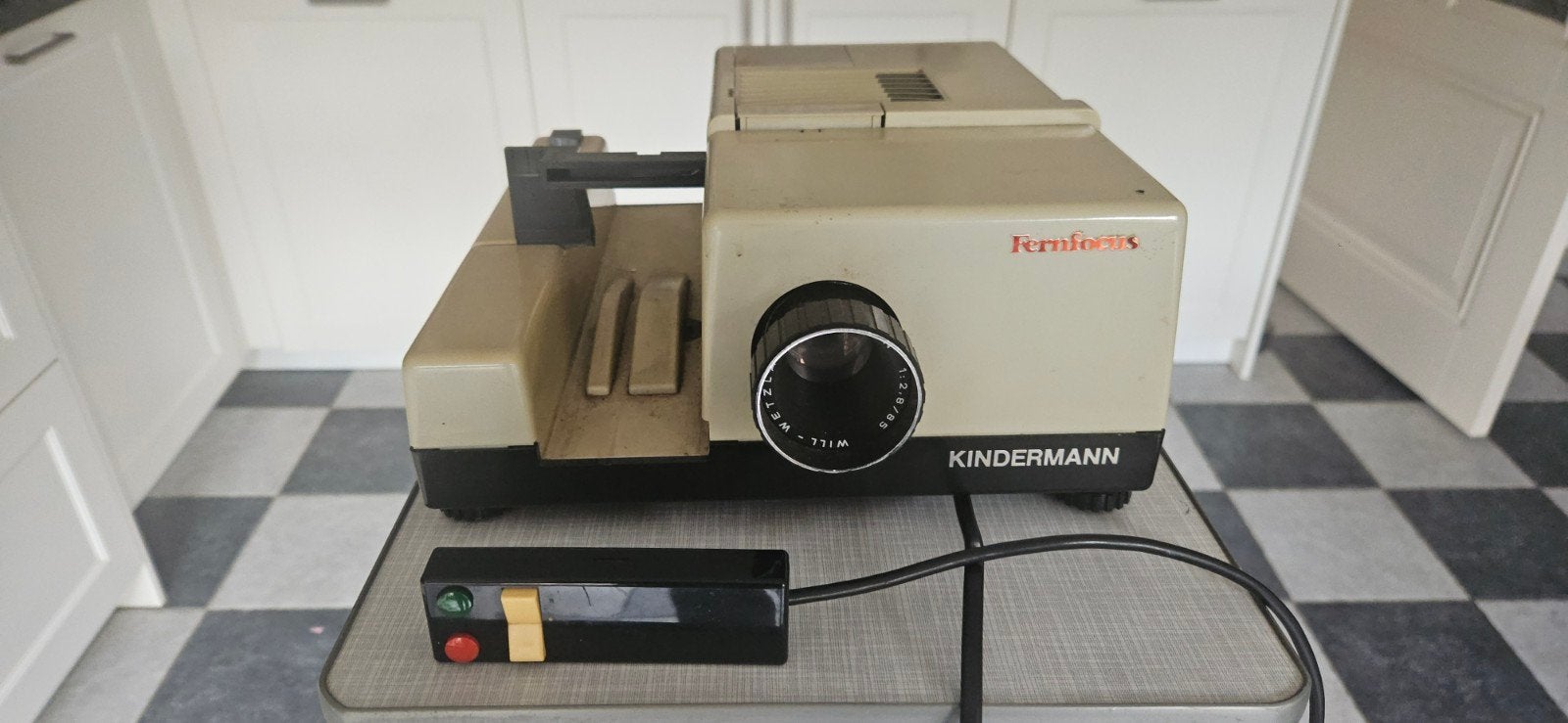 Dia projector set: projector, tafel en viewer, Ophalen of Verzenden