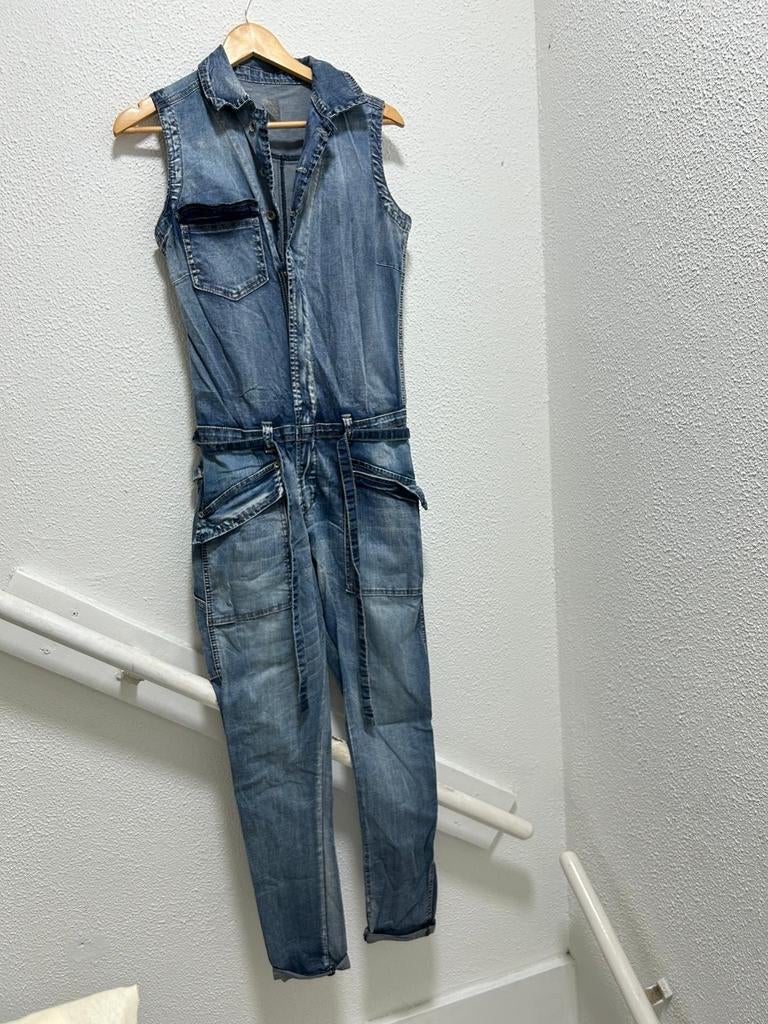 BLUE Daze Denim Jumpsuit Mouwloos Lichtblauw Maat M Dames, Maat 38/40 (M), Blauw, Ophalen of Verzenden, BLUE Daze