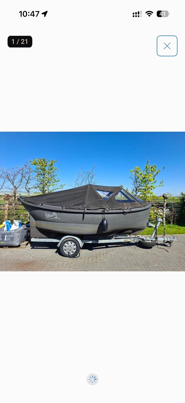 Pega boottrailer 450, Ophalen, Minder dan 1500 kg, Gebruikt, Sloepentrailer