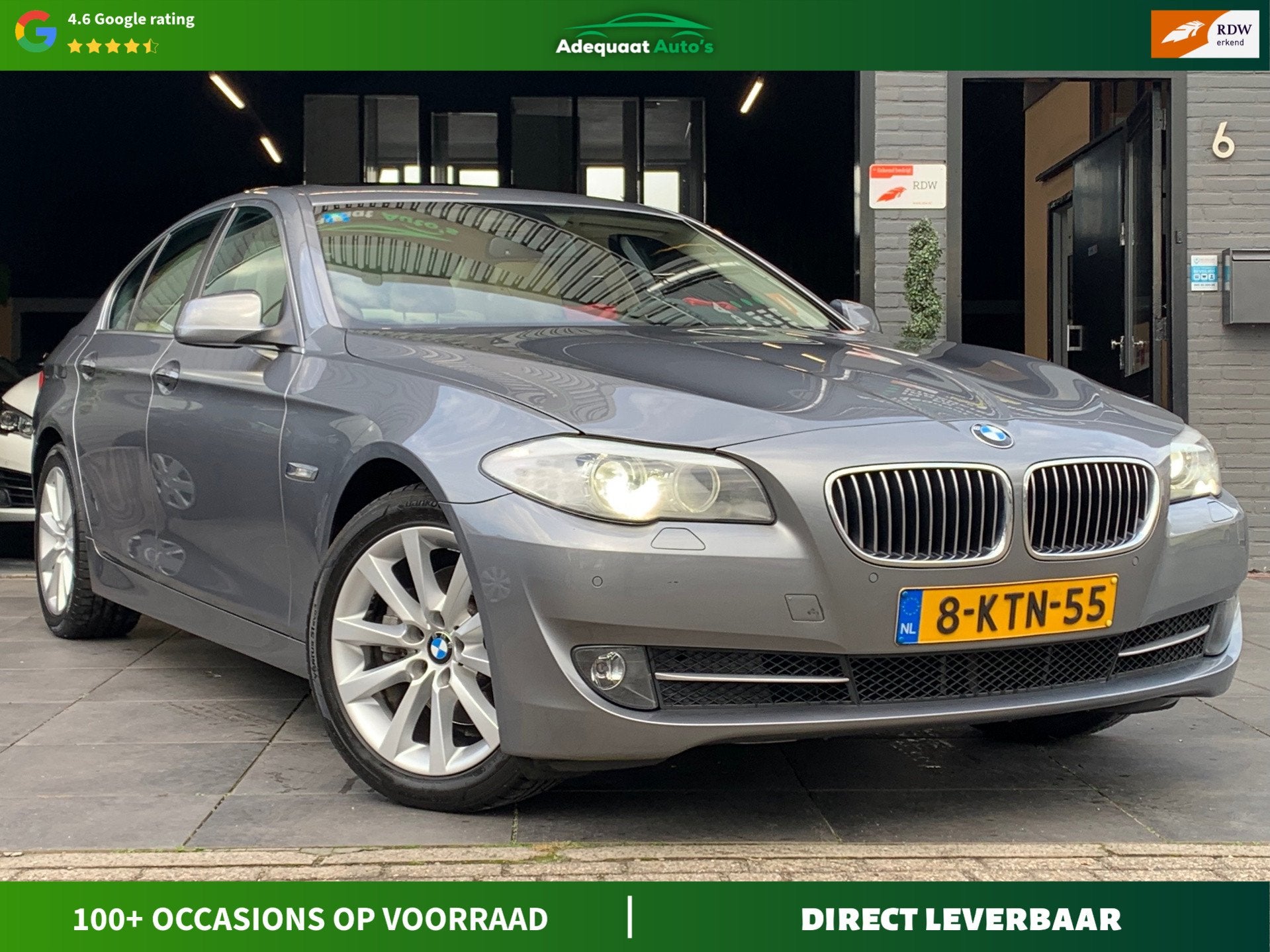 BMW 5-serie 520d High Executive|Dealer OH|PDC|Cruise|Stoelvw, Auto's, Achterwielaandrijving, 4 cilinders, Bedrijf, Diesel