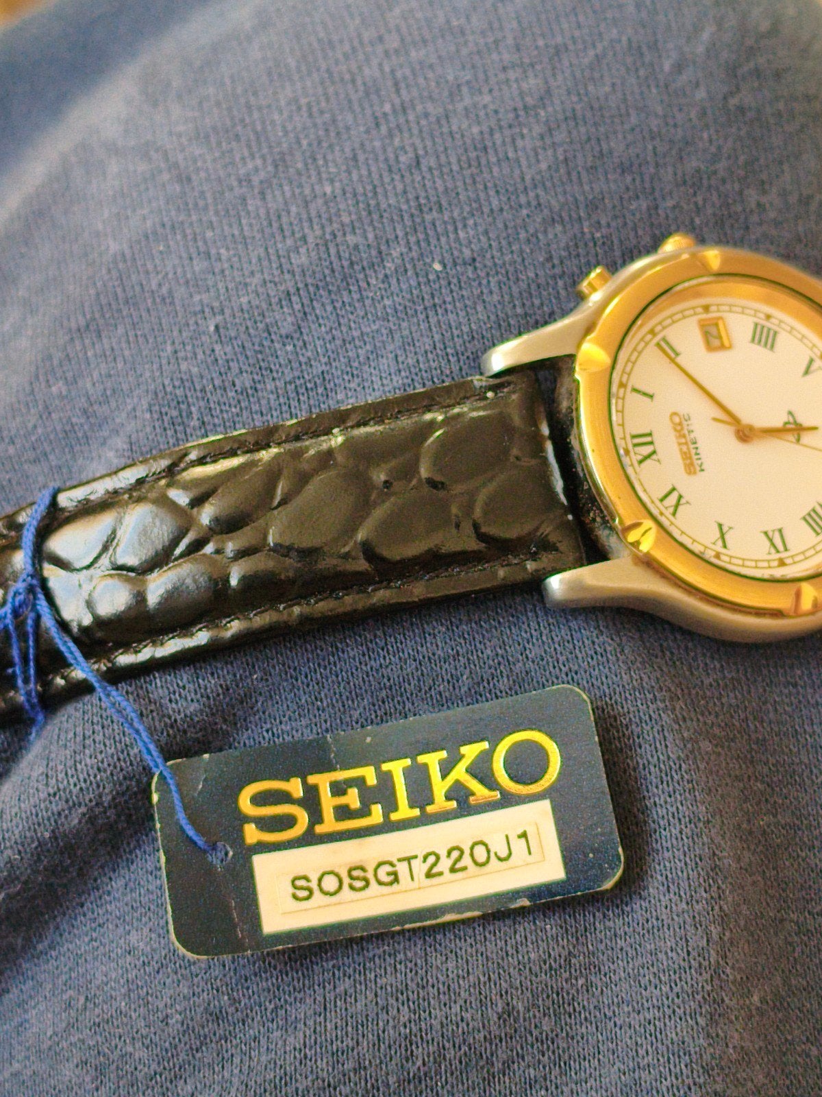 Seiko Kinetic Herenhorloge, Seiko, Leer, Staal, Polshorloge