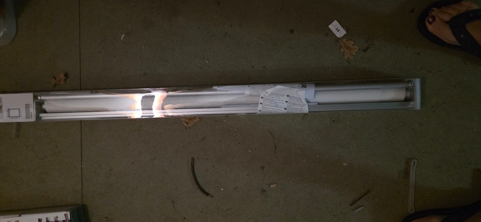IKEA SKOGSKLÖVER Rolgordijn 80x195 cm, Ophalen, Verduisterend, Wit, Nieuw
