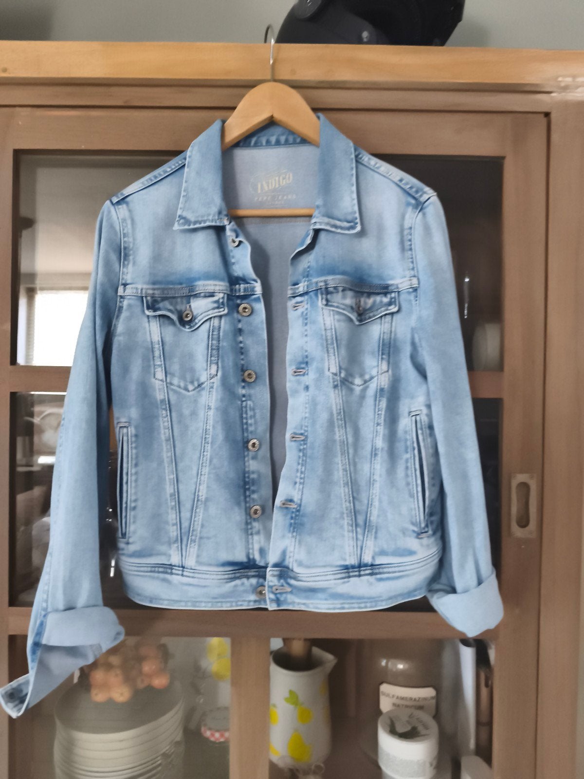 gaaf spijkerjasje, Ophalen of Verzenden, Zo goed als nieuw, Blauw