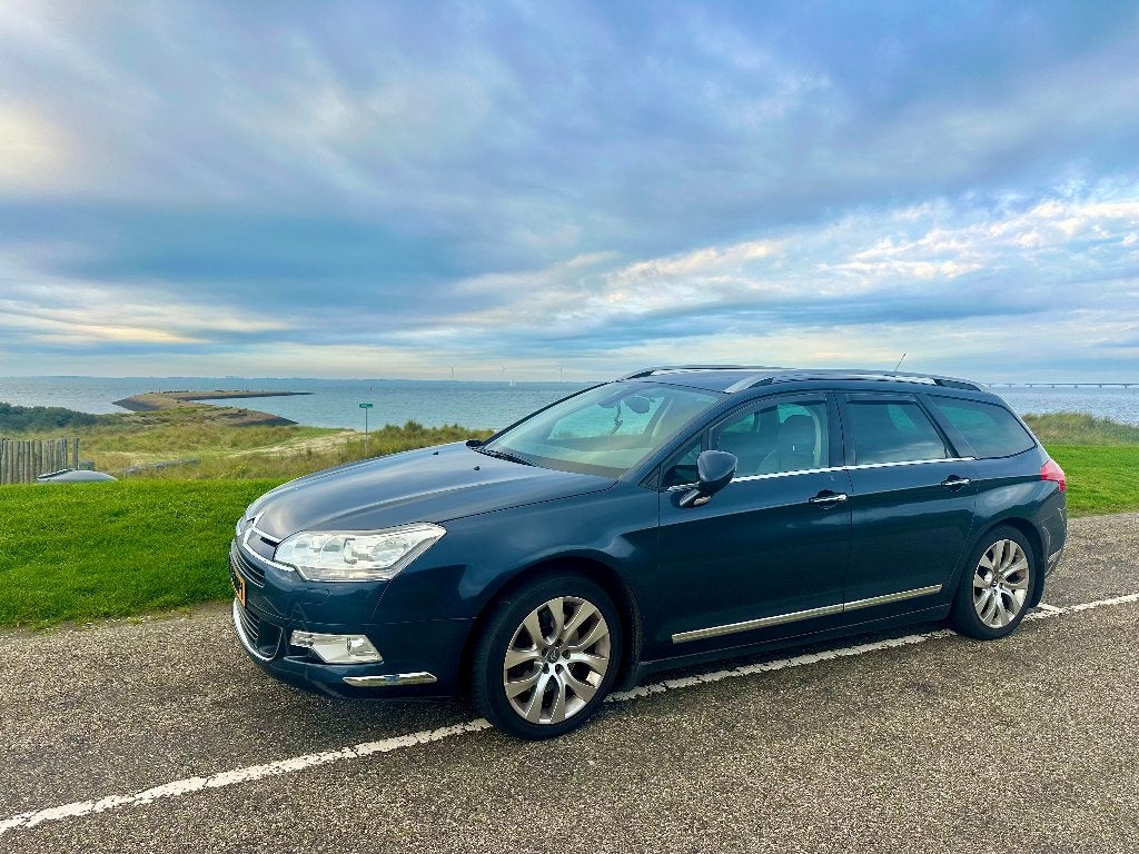 Citroën C5 3.0 V6 Tourer AUT 2009 Blauw, Auto's, Dealer onderhouden, Xenon verlichting, Zwart, Blauw
