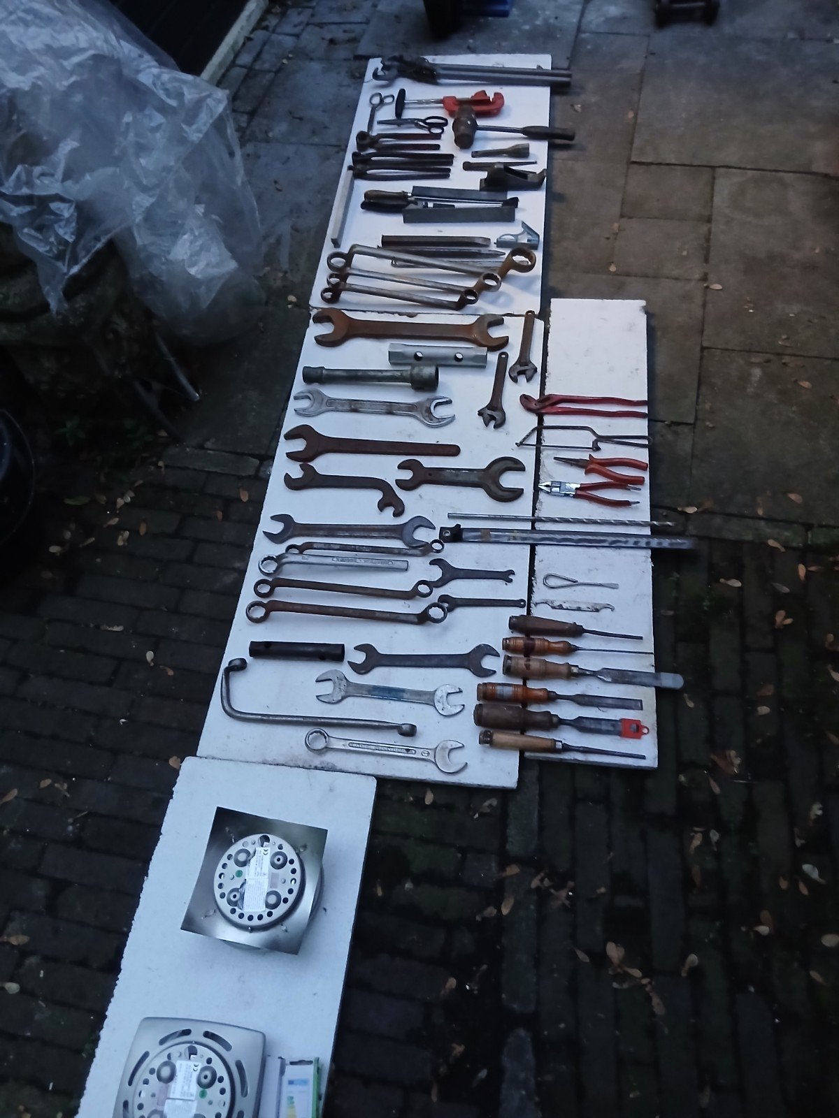 Grote collectie handgereedschap: sleutels, tangen, beitels, Ophalen, Gebruikt, Gereedschapsset