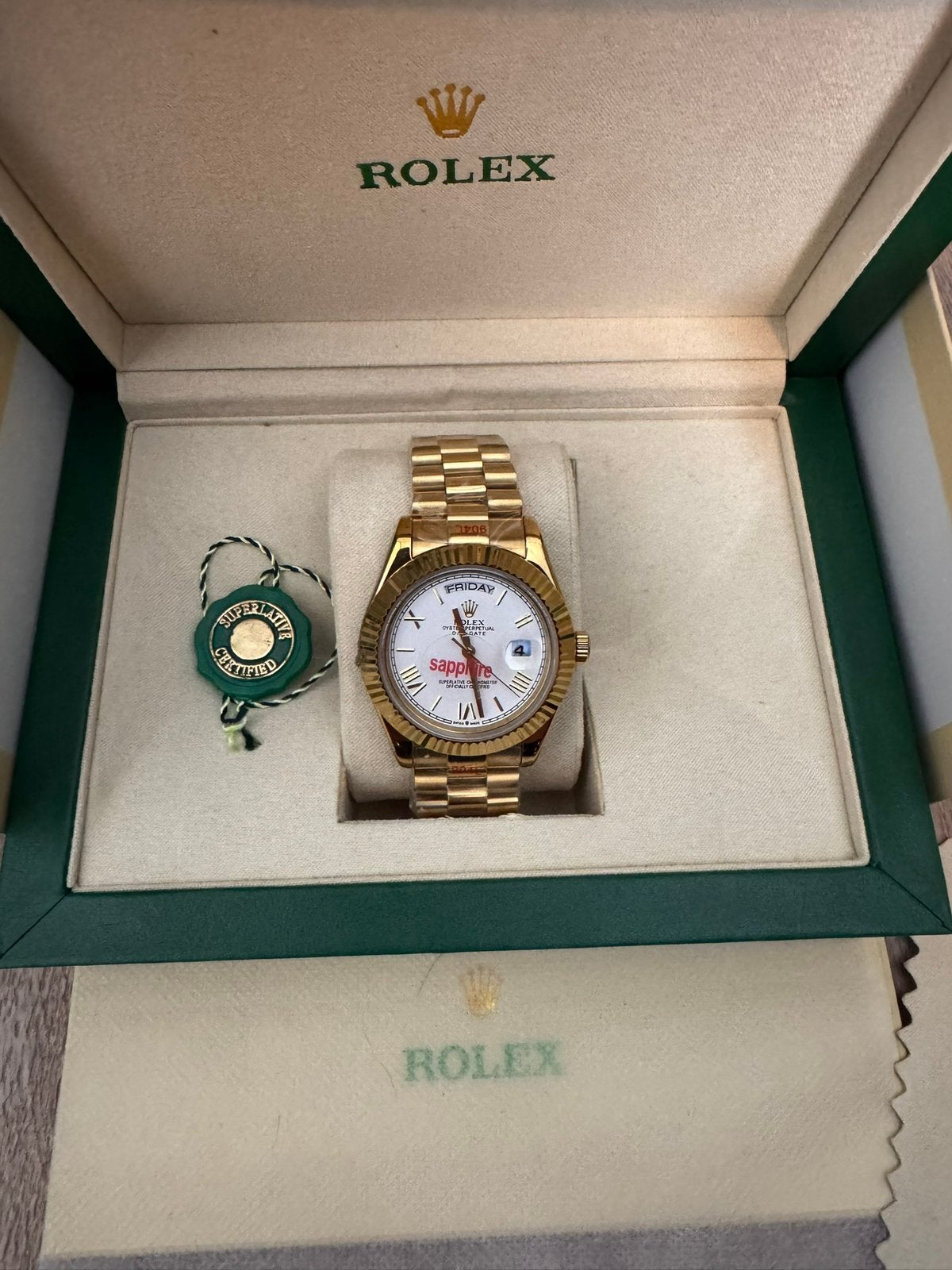 Rolex DayDate 40 MM Full Set Nieuw, Ophalen of Verzenden, Nieuw, Staal, Rolex