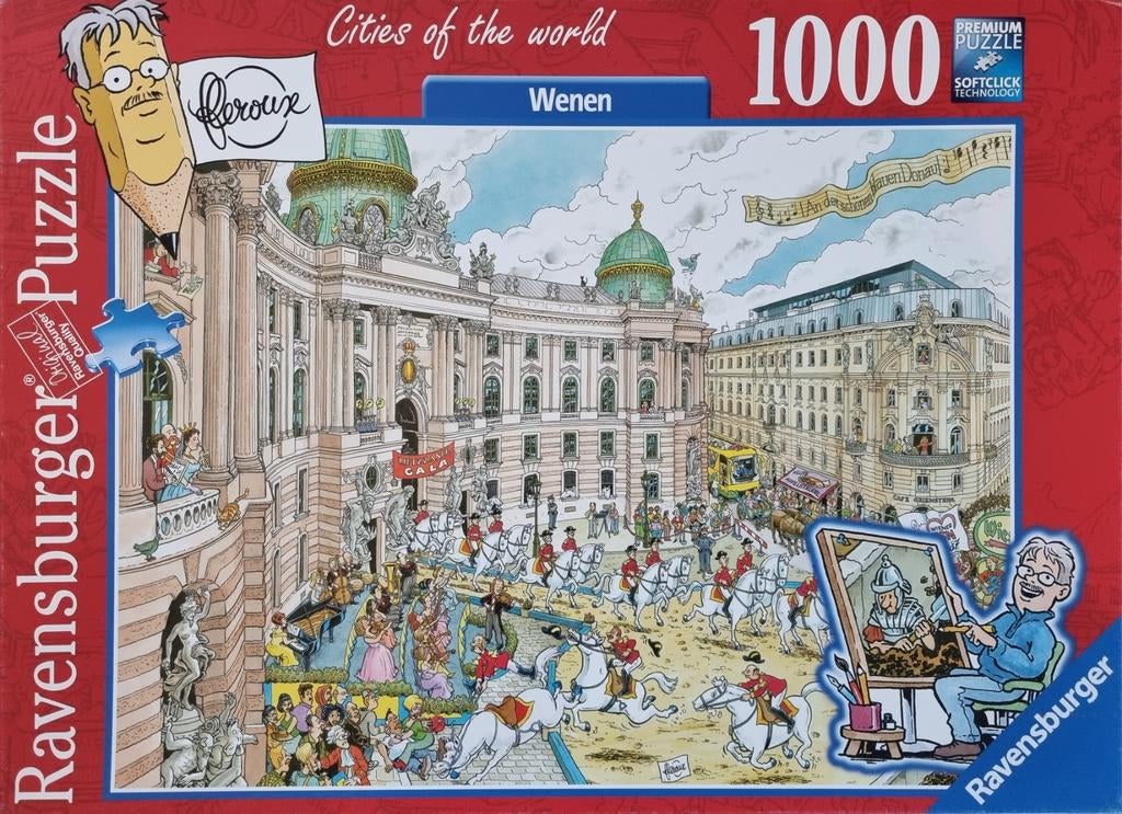 Ravensburger puzzel Cities of the world Wenen, 1x gelegd, Ophalen, 500 t/m 1500 stukjes, Zo goed als nieuw