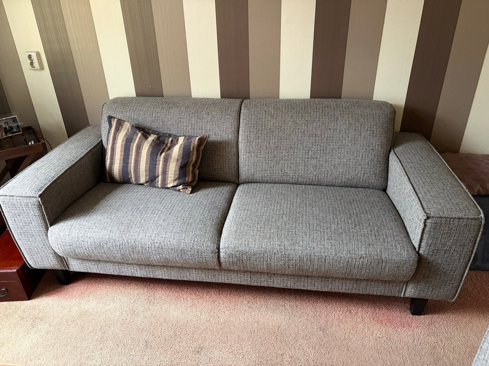 Haco Seattle 2- en 2,5-zitsbanken met bruine accenten, Ophalen, Gebruikt, 75 tot 100 cm, Rechte bank