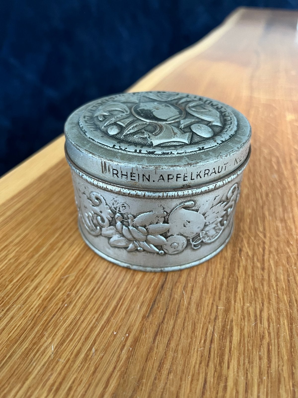 Antieke Rhein.Apfelkraut Kaiser’s Kaffeegeschaft blik doos, Ophalen of Verzenden