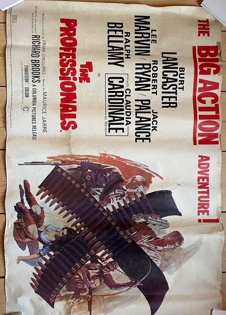 Filmposter The bridge on  the river kwai + the professionals, Ophalen of Verzenden, 1940 tot 1960, Tijdschrift