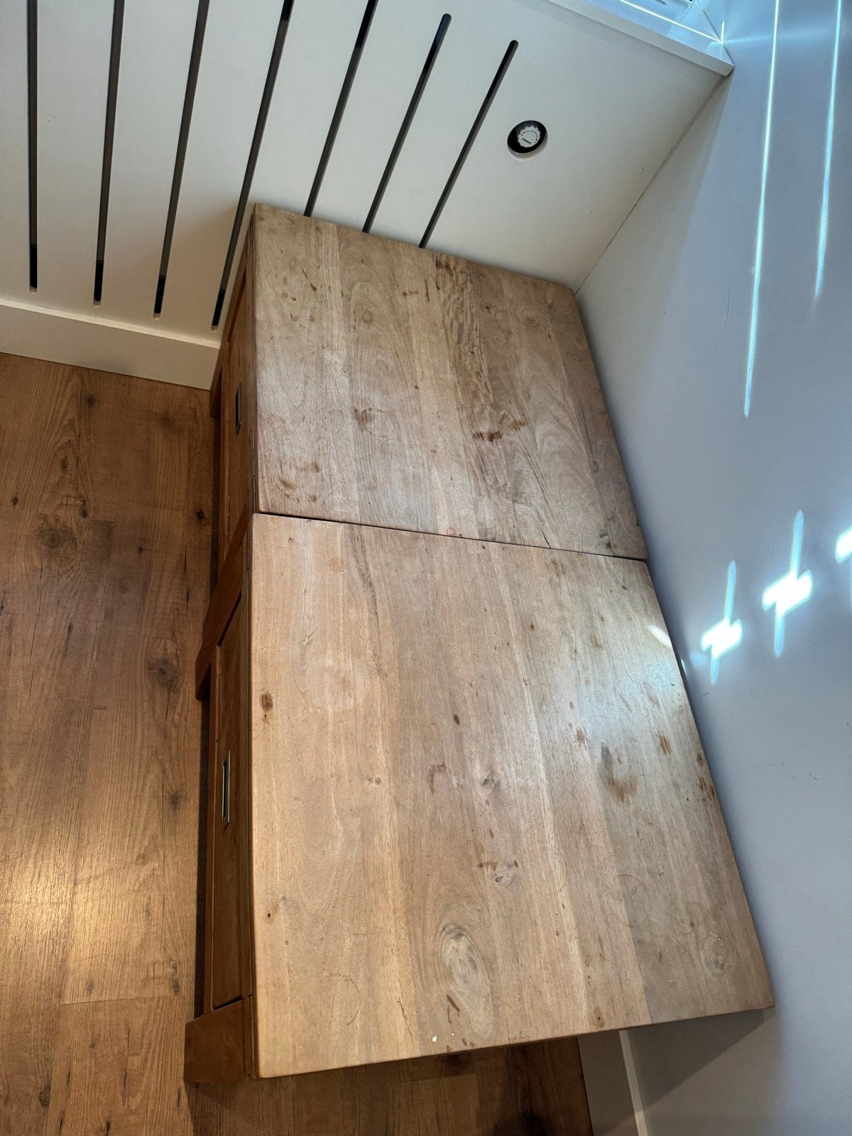 Teak houten bijzettafel Batamba lijn 60x60x45, Gebruikt, Vierkant, 55 tot 75 cm, Hout